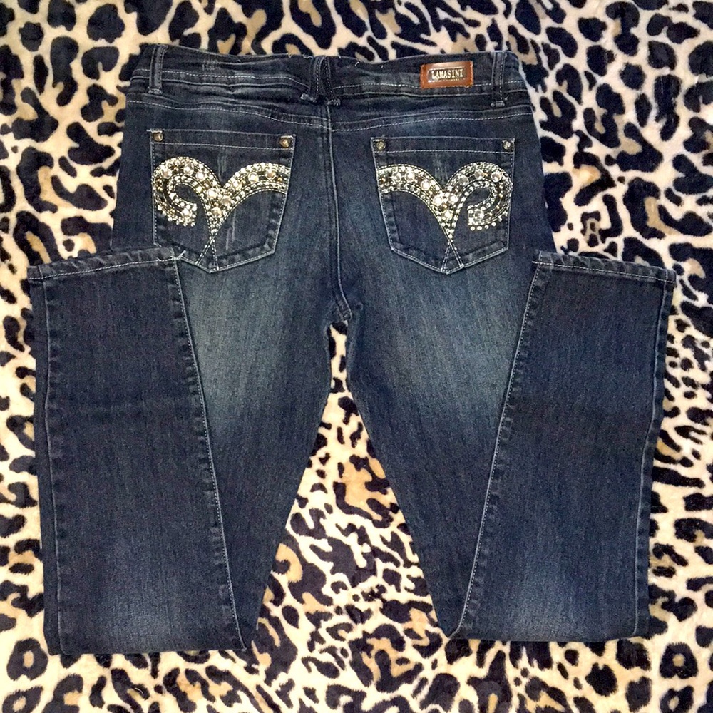 EUC Lamasini Booty Bling Skinny Jeans